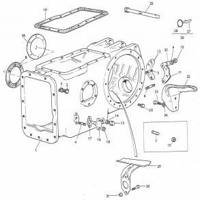 MF35-135, centerhus+tilbehr