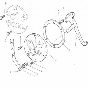 MF135-178MP-modeller; Venstre sidedksel+tilbehr+bolte