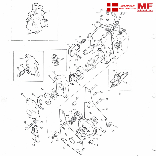 MF135, ny type MP/AUX-pumpe+trk etc.