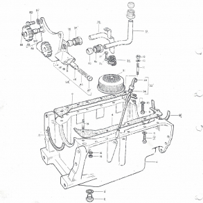 Split-tegning MF135, bundkar+tilbehr
