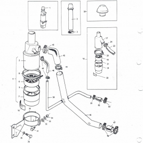 MF135: Oliebads-Luftfilter+rr+slanger+tilbehr