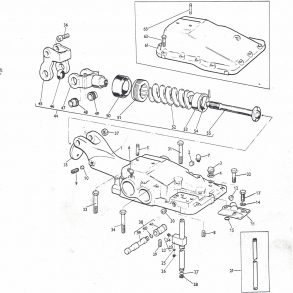 MF135-MF165-MF175-MF178; liftdksel+trykrr+kontrolfjeder+bolte+tilbehr