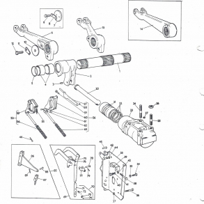 MF135-MF165-MF175-MF178; lftearmsaksel+arme+liftcylinder+dybdeautomatik+tilbehr