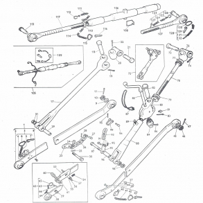 MF135 trepunktsophng, kategori 1. Enkeltdele+tilbehr.