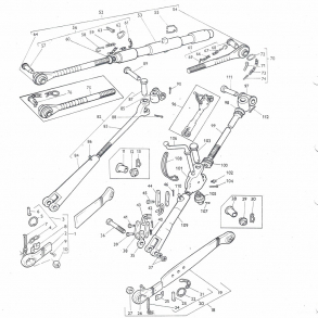MF135 trepunktsophng, kategori 2. Enkeltdele+tilbehr