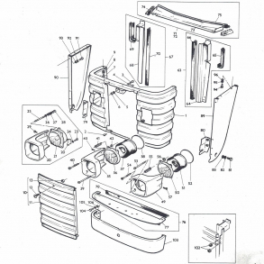 MF135, front+lygter+paneler+tilbehr