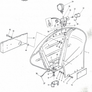 MF135, runde skrme+lygter+beslag+tilbehr