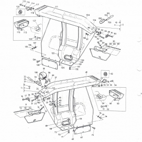 MF135, firkantede skrme+beslag+lygter+tilbehr