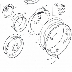 MF135, for-flge+bag-flge+bolte+tilbehr