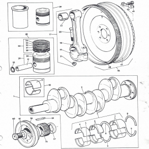 MF65 og MF165/MKI krumtap+lejer+remskive+tilbehr