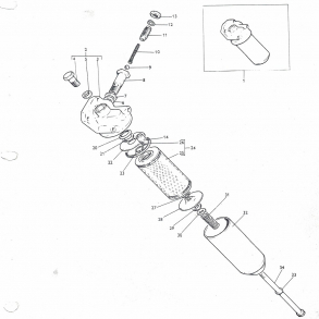 Motoroliefilter+enkeltdele, NY model skrt filter til Ferguson og MF35