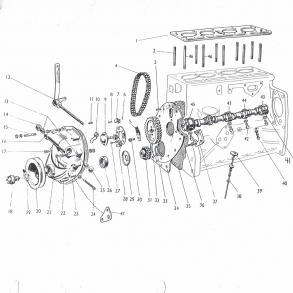 Forvrk+timing+tandhjul+pakdser+tilbehr, Ferguson og MF35-MF135B