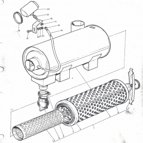 MF165 og MF175 trluftfilter-elementer+indikator+tilbehr
