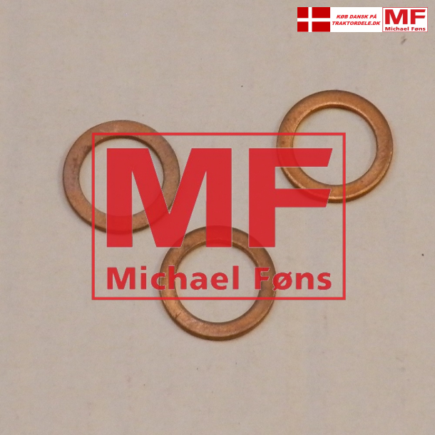 Dyseskiver i kobber, til MF med Perkins forkammer-motorer. Slges stk-vis.