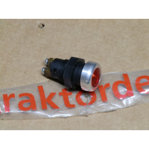 Kontrollampe, rd. Med 12V/2W pre. Med alu-ring, til 17mm hul