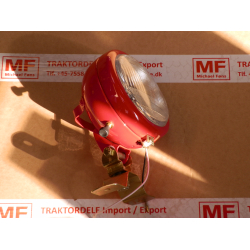 Arbejdslygte med gitter og hndtag, Bosch-kopi i Sortmalet metalhus og med halogenpre isat.