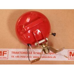 RESTAURERINGS-KVALITET: Lygtest, malet i MF-rd. Forlygter+baglygter+arbejdslygte