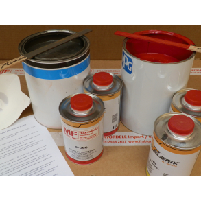 UNIK KVALITET: MF-r�d maling til MF100-serie, 5Ltr med h�rder+1ltr fortynder. 2-komponent kvalitet.