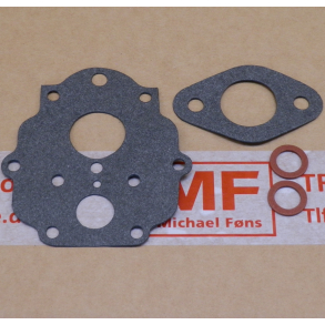 Karburator-paknings-st, Zenith 28G. 2 pakninger+2 fiberskiver