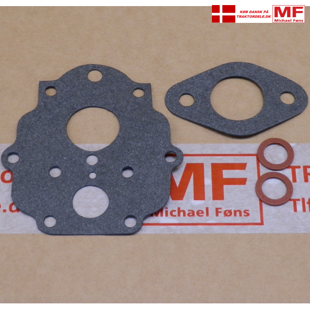 Karburator-paknings-st, Zenith 28G. 2 pakninger+2 fiberskiver