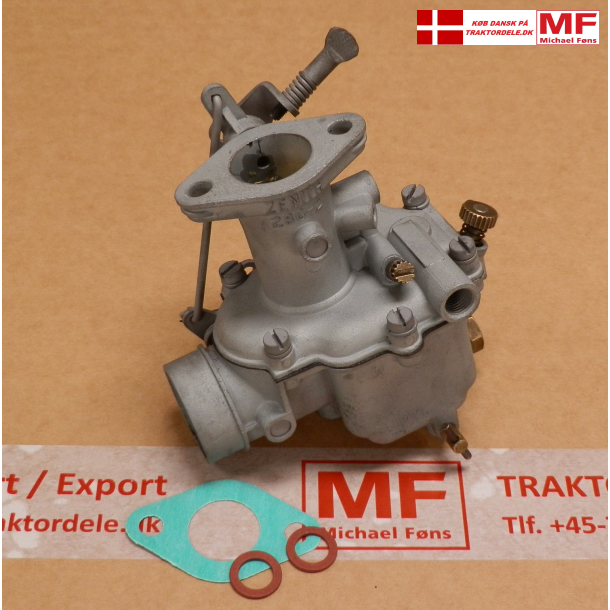Ombytnings-karburator, renoveret Zenith 28G-2, hj type(127mm) MF35/135. Returkasse tilsendes.