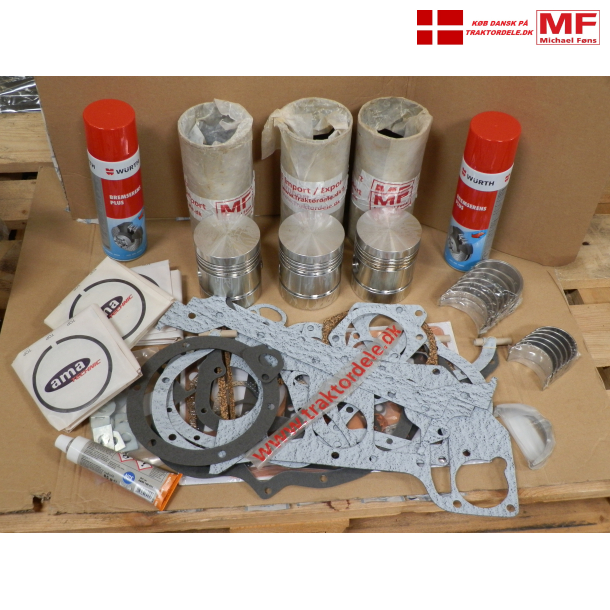 Motor-renoverings-st, Fordson Dexta diesel. Med fl. pakning, 2xbremserens og lsebliks-st.