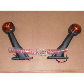 Blinklygter p gummiarm, st med 2 stk. Med 12V prer