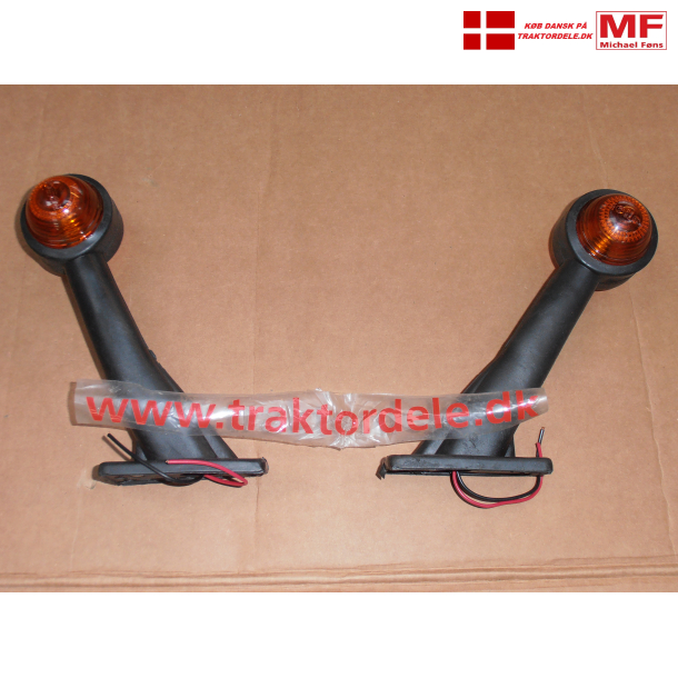 Blinklygter p gummiarm, st med 2 stk. Med 12V prer