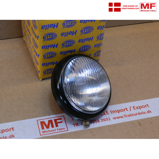 Indsats med parabol+fatning+12V pre+lygtekrans. Til original arbejdslygte p Ferguson