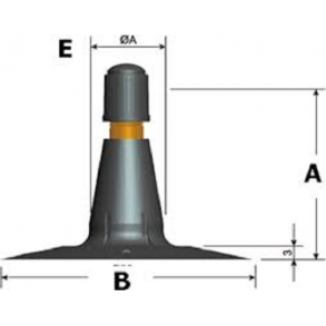 Slanger til traktor-forhjul. Ventiltype TR15