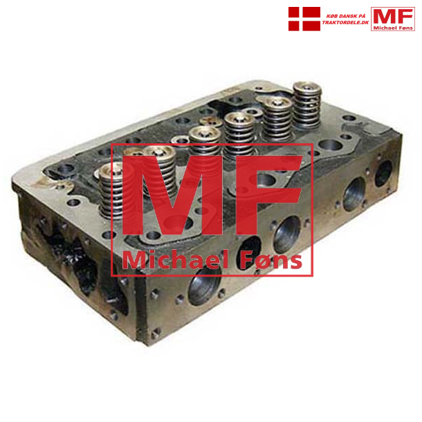 Topstykke m. stttebolte v. manifold+forkamre! MF35/3-cyl. Fordson Dexta/Super-Dexta, samt Volvo320 