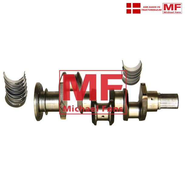 Krumtap med lejer. MF35 og MF135. Snorttnings-type, Perkins 3-cyl.