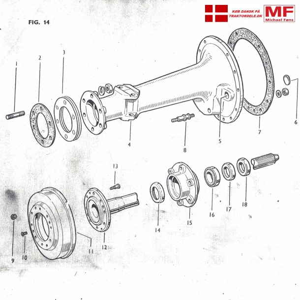 Ferguson bagaksel+lr+lejer+pakdser+pakninger