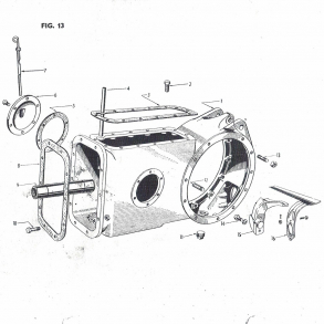 Ferguson centerhus+pakninger+sidedksler+bolte+tilbehr