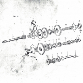 Ferguson gearhjul+aksler+lejer+tilbehr