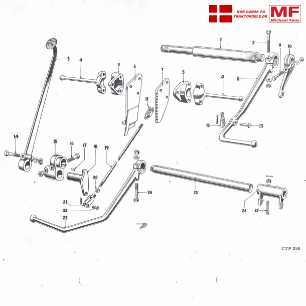 Ferguson pedaler+aksler+fodhvilere+tilbehr.